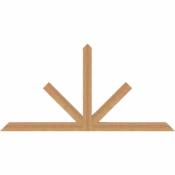 Ekena Millwork Saratoga Timber Gable Bracket, Western Red Cedar, 72"W x 36"H x 3 1/2"D x 3 1/2"F, 12/12 Pitch GBW072X36X0404SAR00SWR - main